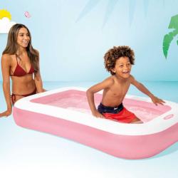 Intex Bazén baby obdélníkový nafukovací 166x100cm růžový 58423
