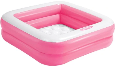 Intex Bazén dětský nafukovací čtverec růžový 85x85cm 57100