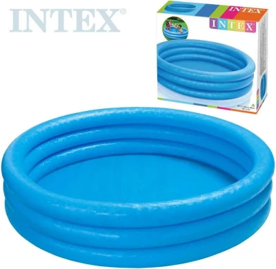Intex Bazén kulatý Crystal 168x40cm nafukovací modrý 3 komory 58446 Intex Bazén kulatý Crystal 168x40cm nafukovací modrý 3 komory 58446