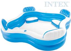 Intex Bazén rodinný čtverec 229x229x66cm s křesílky a držáky na pití nafukovací