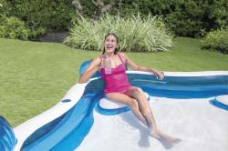 Intex Bazén rodinný čtverec 229x229x66cm s křesílky a držáky na pití nafukovací