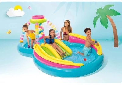 Intex Hrací centrum 56137 RAINBOW FUNNEL 295x191x109 cm