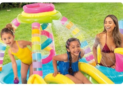 Intex Hrací centrum 56137 RAINBOW FUNNEL 295x191x109 cm