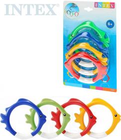 Intex Kroužky barevné rybička do vody na potápění set 4ks na kartě 55507 Intex Kroužky barevné rybička do vody na potápění set 4ks na kartě 55507
