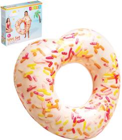 Intex Kruh nafukovací donut srdce 104cm plavací kolo do vody 56253 Intex Kruh nafukovací donut srdce 104cm plavací kolo do vody 56253