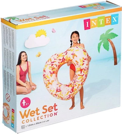 Intex Kruh nafukovací donut srdce 104cm plavací kolo do vody 56253