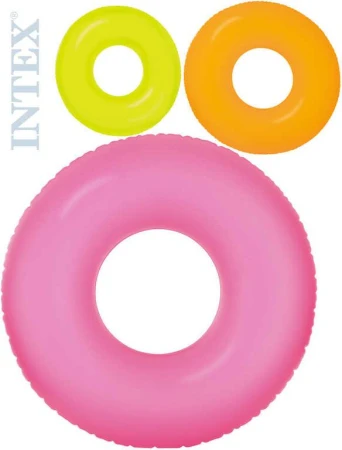 Intex Kruh neon plavací 91cm nafukovací kolo do vody 3 barvy 59262 Intex Kruh neon plavací 91cm nafukovací kolo do vody 3 barvy 59262