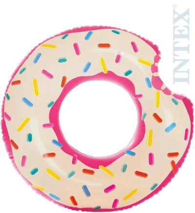 Intex Kruh plavací donut růžový 107cm nafukovací dětské kolo do vody 56265 (VÝPRODEJ)