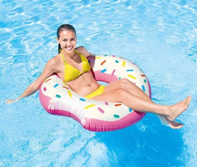 Intex Kruh plavací donut růžový 107cm nafukovací dětské kolo do vody 56265 (VÝPRODEJ)
