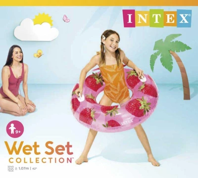 Intex Kruh plavací Ovoce 107cm nafukovací kolo do vody 3 druhy 56261