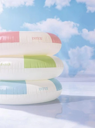 Intex Kruh plavací pruhovaný nafukovací dětské kolo do vody 3 barvy 59271