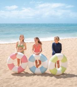 Intex Kruh plavací pruhovaný nafukovací dětské kolo do vody 3 barvy 59271