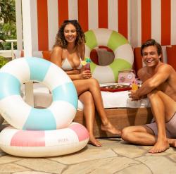 Intex Kruh plavací pruhovaný nafukovací dětské kolo do vody 3 barvy 59271