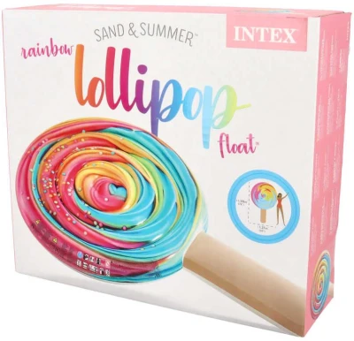 Intex Lehátko nafukovací lízátko duhové 198x127cm matrace na vodu 58754
