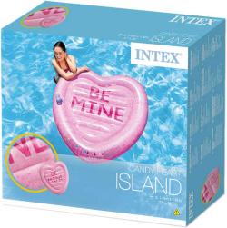 Intex Lehátko nafukovací Srdce 145x142cm matrace na vodu s držákem nápojů 58789
