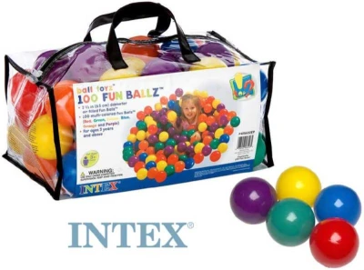 Intex Míčky 6,5cm set 100ks do hracích koutů nebo bazénů sada 49602 Intex Míčky 6,5cm set 100ks do hracích koutů nebo bazénů sada 49602