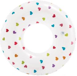 Intex Nafukovací kruh průhledný + potisk 81cm plavací kolo do vody 59259
