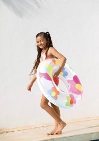 Intex Nafukovací kruh průhledný + potisk 81cm plavací kolo do vody 59259