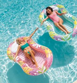 Intex Nafukovací lehátko 57803 TROPICAL OASIS LOUNGER 206x122 cm