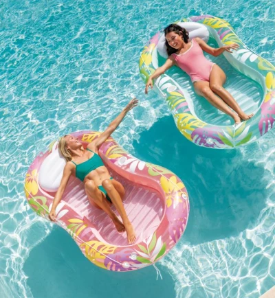 Intex Nafukovací lehátko 57803 TROPICAL OASIS LOUNGER 206x122 cm