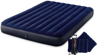 Intex Nafukovací postel 64765 QUEEN Dura-Beam 152x203x25 cm + Ruční pumpa, polštářky Intex Nafukovací postel 64765 QUEEN Dura-Beam 152x203x25 cm + Ruční pumpa, polštářky
