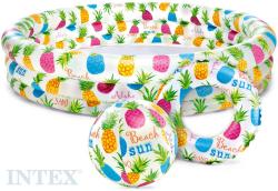 Intex Nafukovací set bazén 132x28cm s míčem a plavacím kolem ananas do vody Intex Nafukovací set bazén 132x28cm s míčem a plavacím kolem ananas do vody