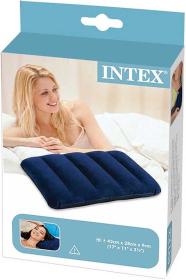 Intex Polštář nafukovací cestovní 43x28x9cm modrý gumotextilní 68672
