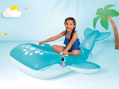 Intex Vozidlo vodní velryba 168x140cm se 2 madly plavidlo na vodu 57567