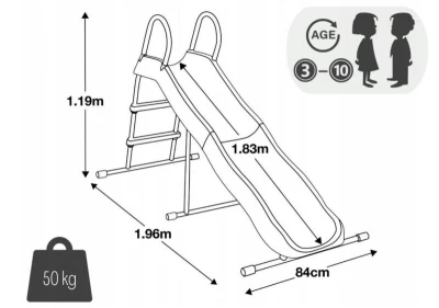 Intex Zahradní skluzavka 44106 SIX-FOOT FREESTANDING SLIDE