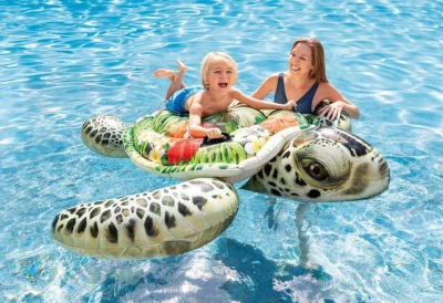 Intex Želva mořská nafukovací s úchyty 191x170cm dětské vozítko do vody 57555