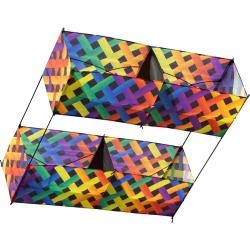 Invento drak Hargrave Box Kite Rainbow Mesh Invento drak Hargrave Box Kite Rainbow Mesh