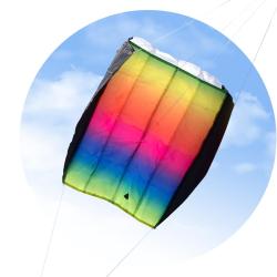 Parafoil Easy Rainbow 56x35 cm