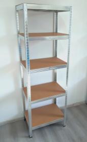 IQ models Bezšroubový regál 180x60x40 - pozinkovaný - 5 polic