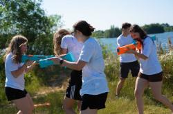 IQ models Elektrická vodní pistole Strong 528 s automatickým nasáváním oranžová