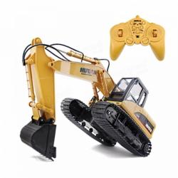 IQ models Huina Toys RC Supersilný bagr s kovovou lžící 15 kanálů RTR žlutá 1:14