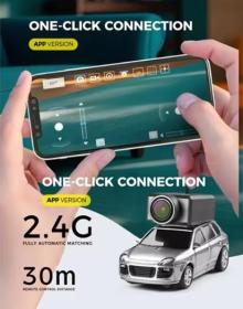 IQ models Mini RC auto s kamerou 1/64 růžová