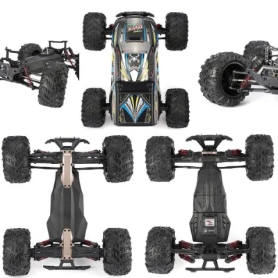 IQ models MonsterTruck 1:10, 2 motory, 46km/h - žlutočervený