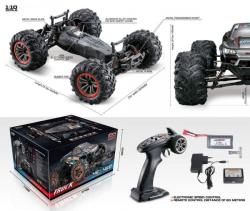 IQ models MonsterTruck 1:10, 2 motory, 46km/h - žlutočervený
