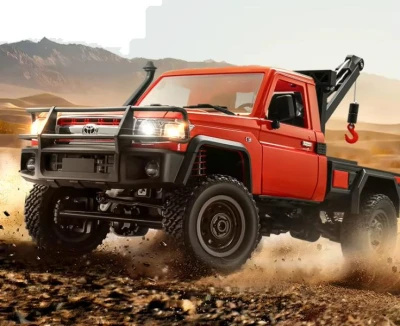 IQ models RC auto Land Cruiser TOYOTA s navijákem - červená