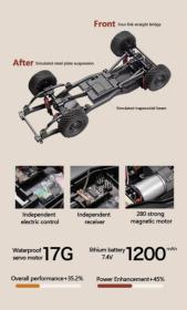 IQ models RC auto Land Cruiser TOYOTA s navijákem - červená