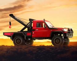 IQ models RC auto Land Cruiser TOYOTA s navijákem - červená + náhradní akumulátor