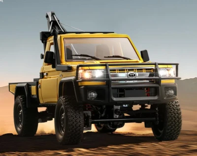 IQ models RC auto Land Cruiser TOYOTA s navijákom - žltá + náhradný akumulátor