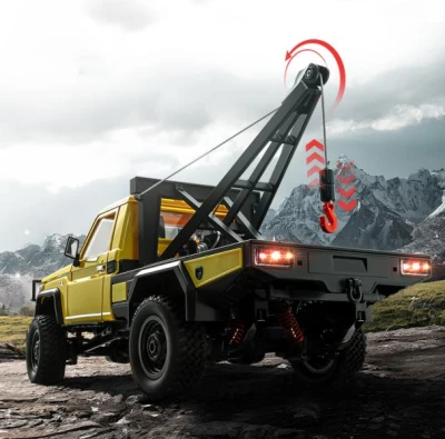 IQ models RC auto Land Cruiser TOYOTA s navijákom - žltá + náhradný akumulátor