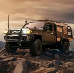 IQ models RC auto Land Cruiser TOYOTA Supertourer - černá + náhradní akumulátor