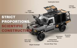 IQ models RC auto Land Cruiser TOYOTA Supertourer - stříbrná + náhradní akumulátor