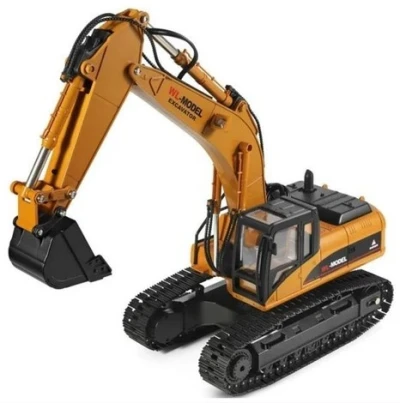 IQ models RC bagr 1:16 hnědý s kovovými pásy a kovovou lžící