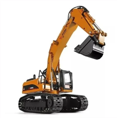 IQ models RC bagr 1:16 hnědý s kovovými pásy a kovovou lžící