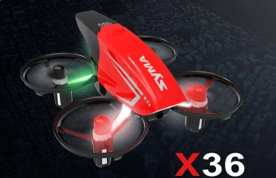 Syma X36 červený RC dron s čidly proti nárazu