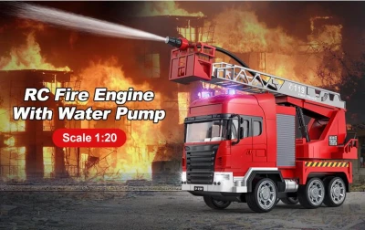 IQ models RC hasičské auto 1/20 červené se vodním dělem