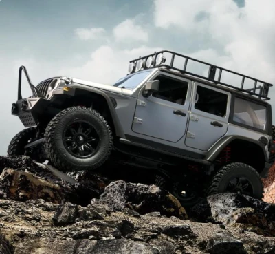 IQ models Jeep Rubicon 4x4 Crawler šedé RC terénní auto s osvětlením